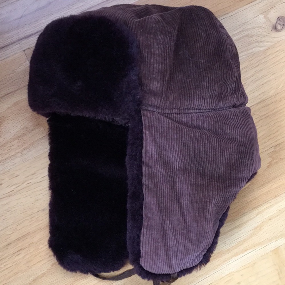 Kids’ corduroy bomber hat, size large